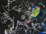 Black Fox, pastel on paper, 30"x 22", 2005.