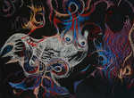 Dream Bird, pastel on paper, 30"x 22", 2005.