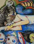 Fear, pastel on paper, 20"x 26", 2004.