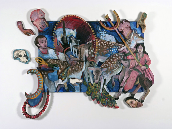 Spotted, oil on wood, 57"x75", 2008.