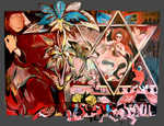 Red Feast, oil on wood, 46"x 60"x 5", 2003.