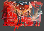 Birthless Deathless, oil on wood, oil on wood, 71"x 50"x 3.5", 2003.