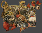 Feast Offering, oil on wood, 65�x 70�x 4�, 2005.